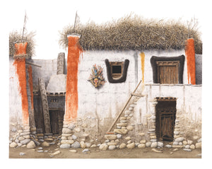 Houses in Lo Manthang, Mustang by Robert Powell
